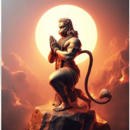 Hanuman DP – A devotional profile picture representing strength, faith, and devotion