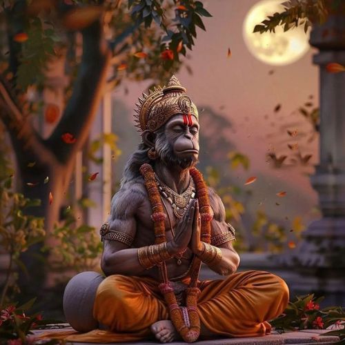 Hanuman DP – A devotional profile picture representing strength, faith, and devotion