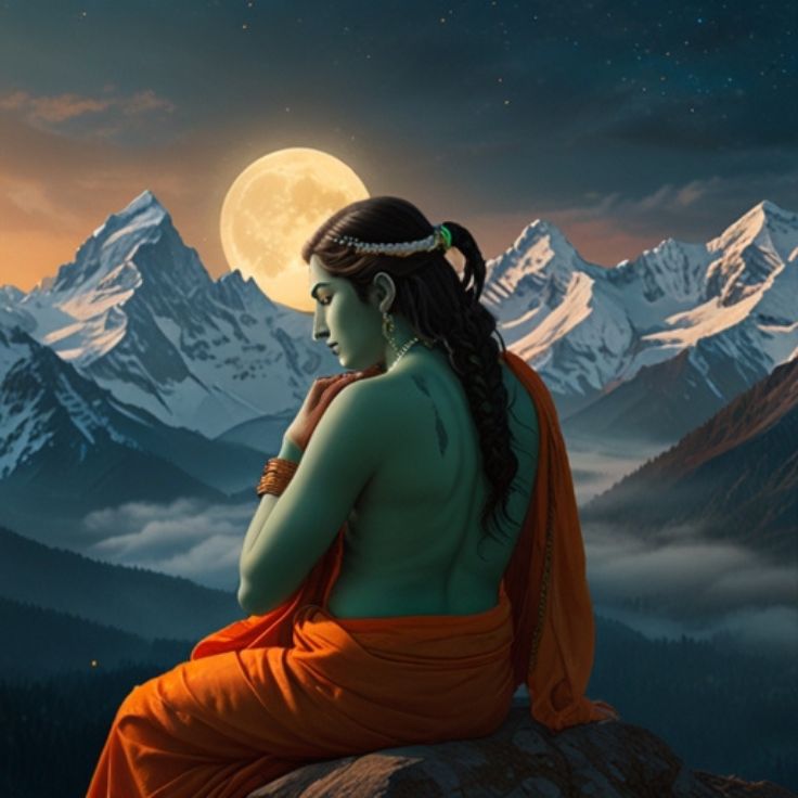 A beautiful and artistic depiction of Lord Shiva and Goddess Parvati, symbolizing divine love and spiritual connection.