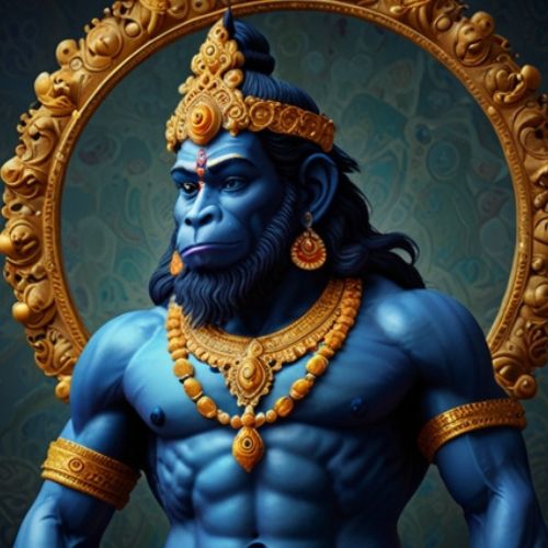 Hanuman DP – A devotional profile picture representing strength, faith, and devotion