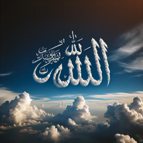Allah DP – A spiritual and faith-filled profile picture with Islamic calligraphy