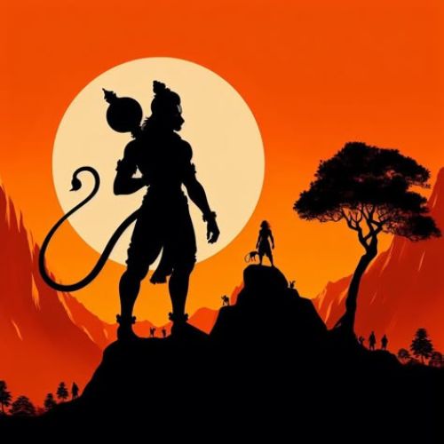 Hanuman DP – A devotional profile picture representing strength, faith, and devotion