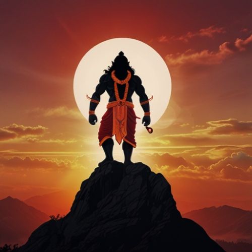 Hanuman DP – A devotional profile picture representing strength, faith, and devotion