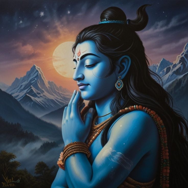 beautiful and artistic depiction of Lord Shiva and Goddess Parvati, symbolizing divine love and spiritual connection.