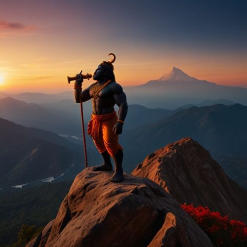 Hanuman DP – A devotional profile picture representing strength, faith, and devotion