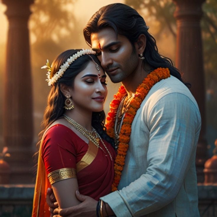 A beautiful and artistic depiction of Lord Shiva and Goddess Parvati, symbolizing divine love and spiritual connection.