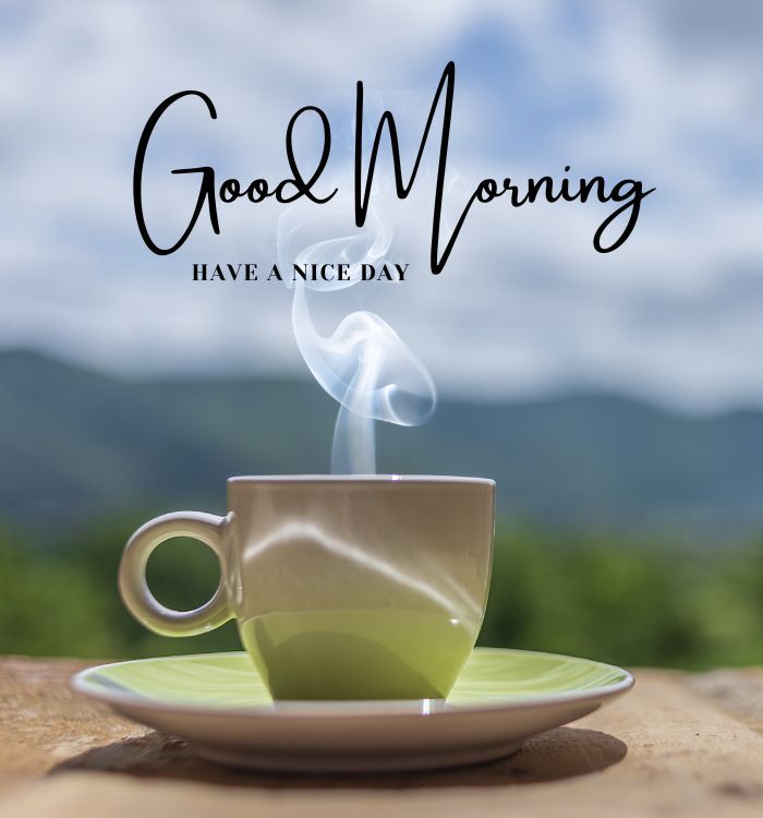 Good morning DP with a vibrant sunrise and cheerful greeting.