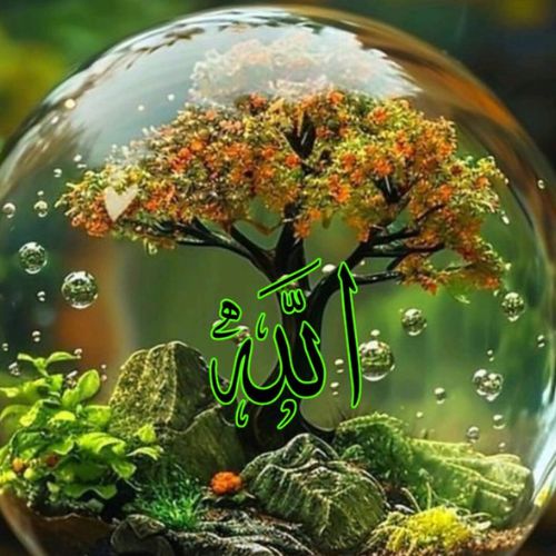 Allah DP – A spiritual and faith-filled profile picture with Islamic calligraphy