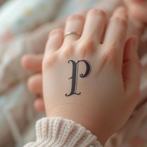 P Name DP In ProProfileDP_ A soft heart-shaped P dp write on hand
