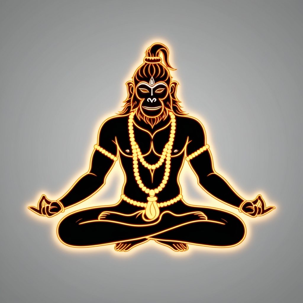 Saffron Aura Hanuman