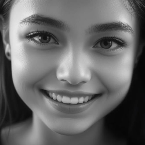 Smile DP PRoProfileDP_ Monochrome Smile 🖤😊_ A black-and-white smiling portrait with a timeless feel