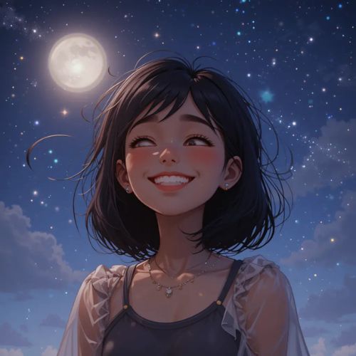 Smile DP PRoProfileDP_ Night Sky Smile 🌌😊_ A smile against a starry night or moonlit sky