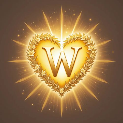 W Name DP ProProFileDP_ A golden _K_ placed inside a radiant yellow heart with floral accents, signifying friendship and happiness