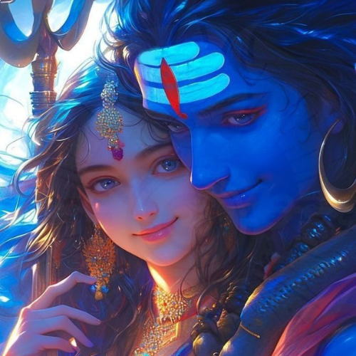 cute shiv and parvati