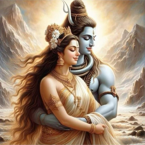shiv and parvati are in mountains
