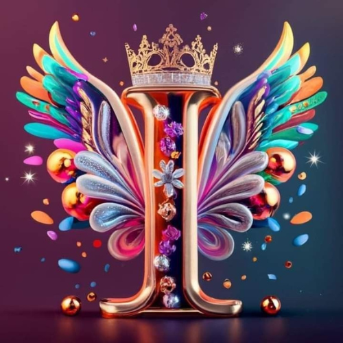 i with jewel and crown