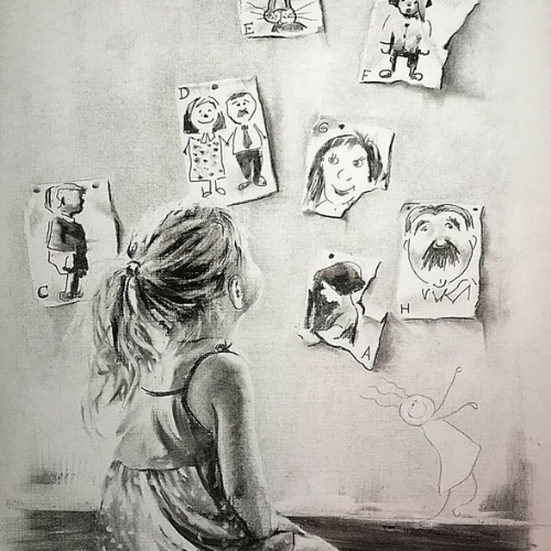 little girl art