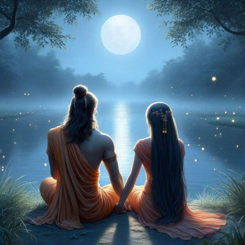 shiv and parvati are on canal