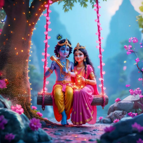 shiv and parvati are on swing (3)