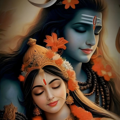 shiv and parvati draeaming
