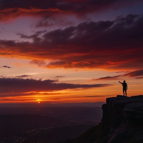 A silhouette of a person sitting against a soft, dreamy sky, creating a peaceful and artistic aesthetic DP.