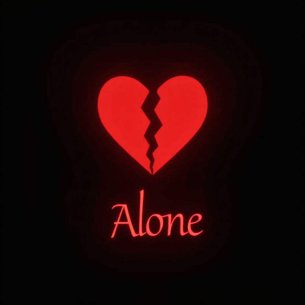 Alone Red Heart Break DP