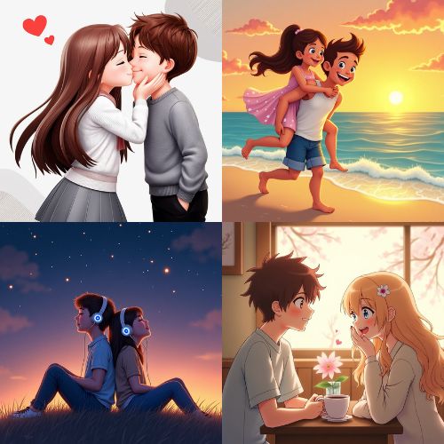 Couple DP For Instagram Cartoon