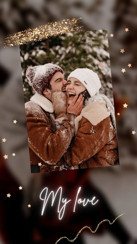 Black Photo Collage My love Instagram Story