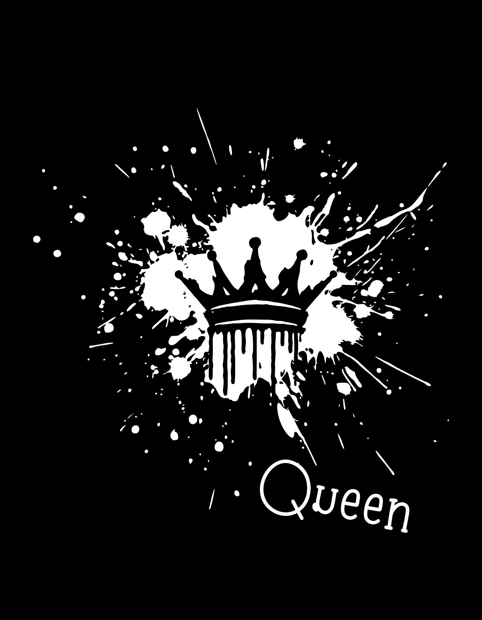 Black and White Grunge Queen