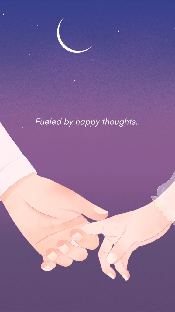 Purple Illustrative Bright Romance Quotes Phone Wallpaper