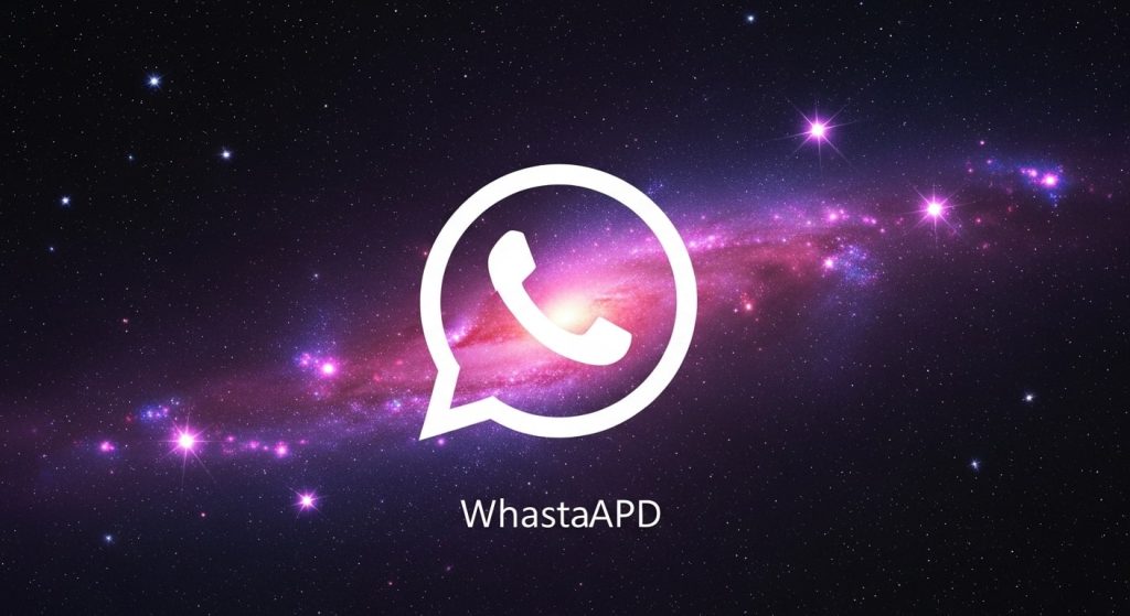 WhatsApp logo displayed on a colorful wallpaper background