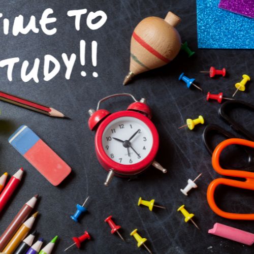 A collection of school supplies