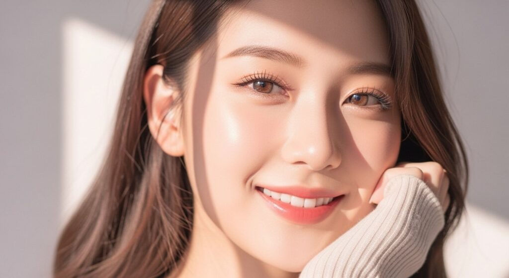 A woman with long brown hair smiles warmly at the camera