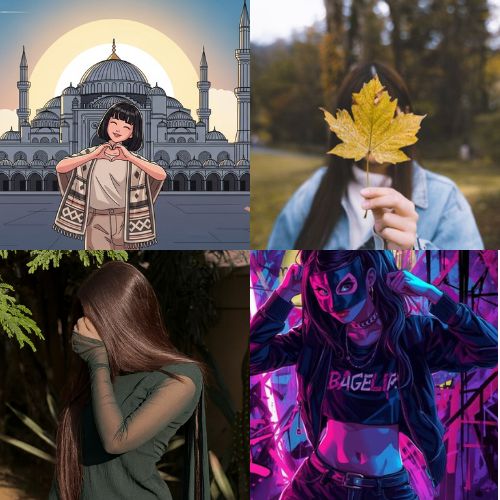 Hidden Face Attitude Instagram DP For Girls