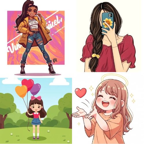 Instagram Cartoon DP For Girls